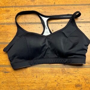 Champion Womens Black Medium Support Racerback Sports Bra Athletic Fitness